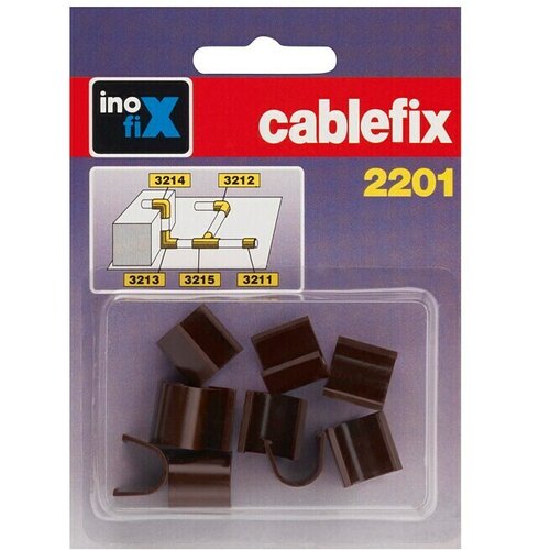Inofix Cablefix Prehodni kos za kabelske kanale 2201 (Rjave barve, 10 kos, &Scaron; x V: 0,8 x 0,7 cm) Cene