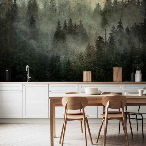 Foto tapeta - Misty Beauty of the Forest 100x70 Vodootporna Cijene
