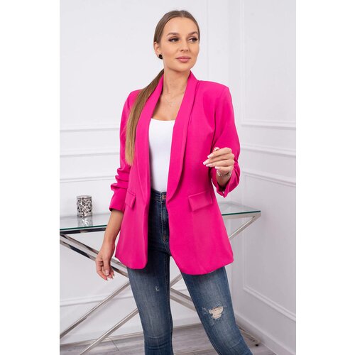 Kesi Elegant jacket with fuchsia lapels Slike