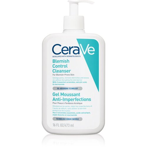 CeraVe Blemish Control čistilni gel proti nepravilnostim na aknasti koži 473 ml Slike