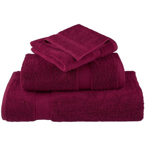  12-dijelni vrhunski set ručnika SOLUND bordo 600 gsm Slike