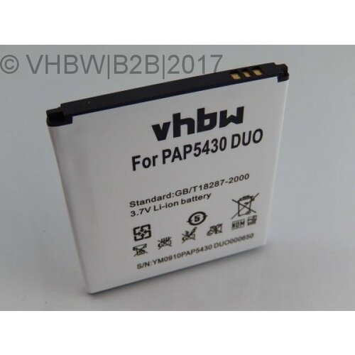 VHBW Baterija za Prestigio MultiPhone 5430 Duo, 2000 mAh Slike