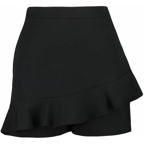 Trendyol Curve Black High Waist Wide Leg Shorts-Skirt