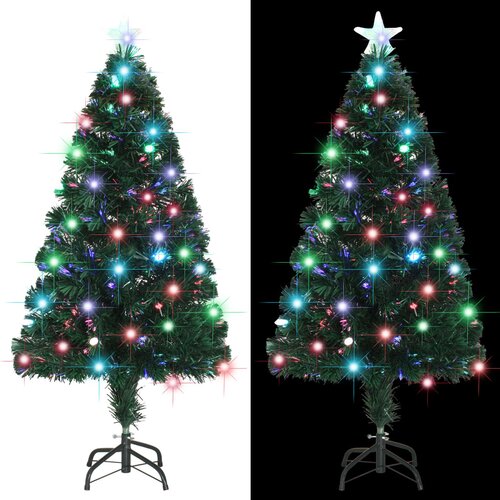  Osvijetljeno božićno drvce sa stalkom i LED 120 cm optička vlakna Slike