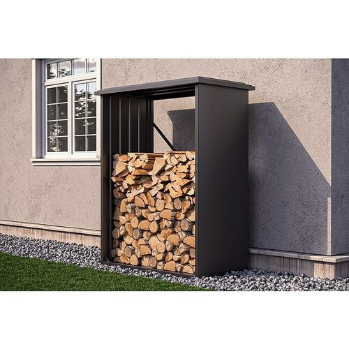 GARDOL Spremište za drvo (160 x 90 x 200 cm, Čelik, Antracit) Cijene