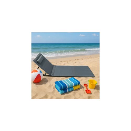  Ležaljka sklopiva za plažu 140x39cm siva Cene