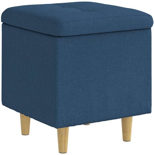  Otoman za pohranu s jastukom Plava 40 x 40 x 45 cm tkanina - Plava 40 cm tkanina Slike