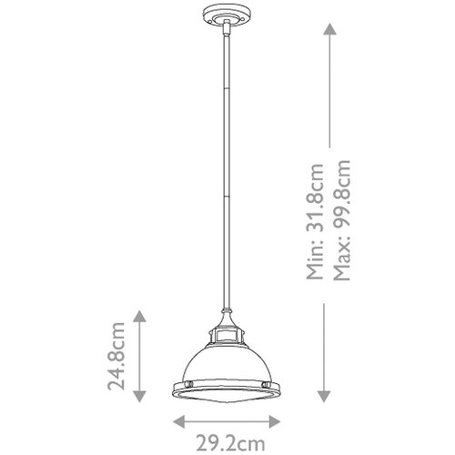 Elstead Lighting Hinkley HK-AMELIA-P-S-RB - Luster na &amp;scaron;tapu AMELIA 1xE27/60W/230V mesing Slike