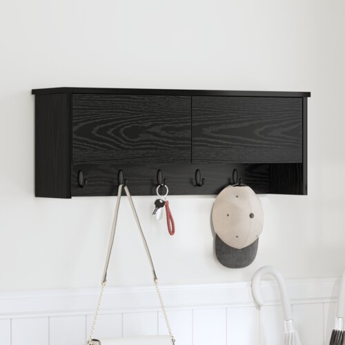 vidaXL Nadwyčajna obešalnik za plašče Črni hrast 80 x 20 x 30 cm Cene