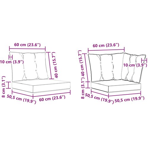  Set vanjskih sofa 6 kom. Prirodna i bež Smeđa 308 x 130,5 x 73 cm Slike