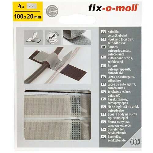 Fix-o-moll kabelska spojnica na čičak (90 x 20 mm, lijepljenje, 4 kom.) Cijene