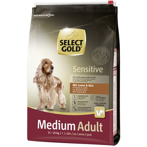Select Gold Dog Sensitive Medium Adult jagnjetina&pirinač 12 kg Slike