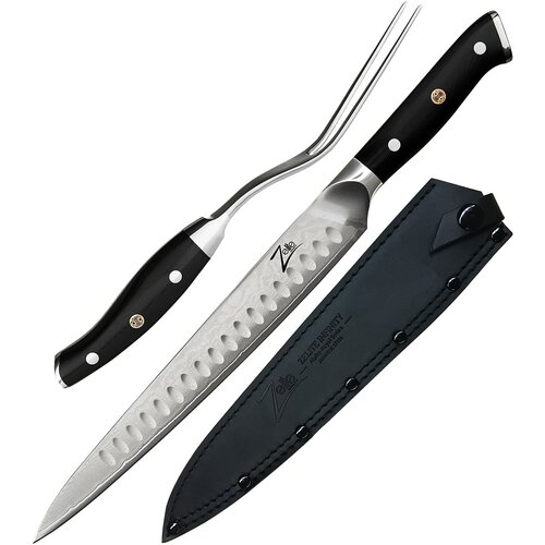 Zelite Infinity by Klarstein Alpha-Royal japanska serija, pribor za jelo od 10 &amp;quot;, damast čelik Slike