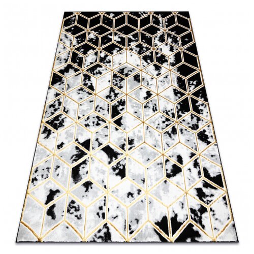 RugsX Preproga ALLURE 1966 Cube kocka 3D - strukturna, elegantna, glamur črna / zlato 240x330 cm, (22045582) Cene