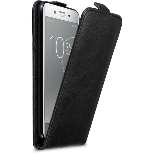Cadorabo Ohi&scaron;je, združljivo z Sony Xperia XZ PREMIUM v nočna črna - Za&scaron;čitni ovitek v obliki flipa z magnetnim zapiranjem, (20561766) Cene