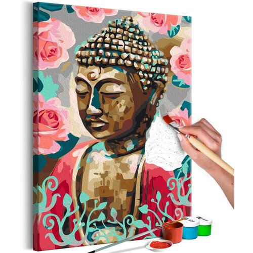  Slika za samostalno slikanje - Buddha in Red 40x60 Slike