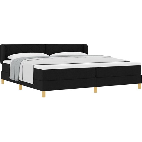 vidaXL Box Spring Krevet s Madracem - Crn, 200x200 cm, Tkanina Cene