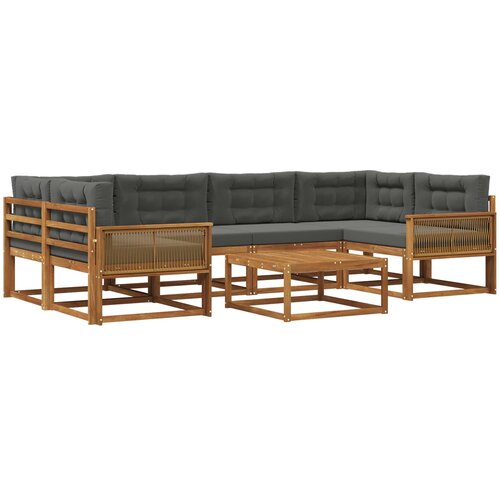  Set vanjskih sofa 7 pcs Prirodna i antracit Slike