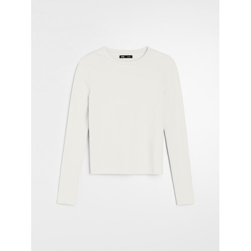 Sinsay Pamučna slim fit majica dugih rukava Slike