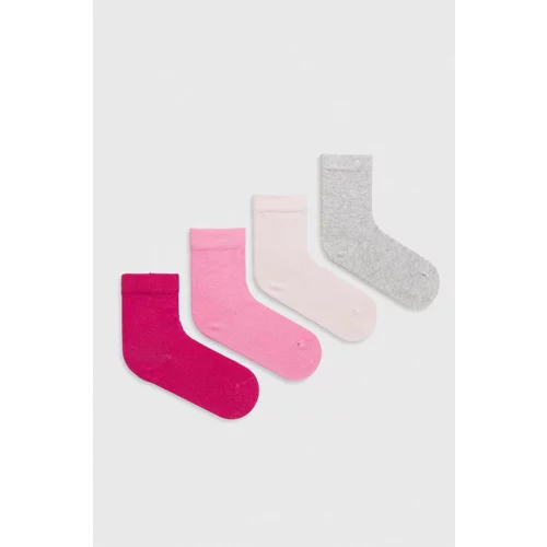 United Colors Of Benetton Otroške nogavice 4-pack roza barva