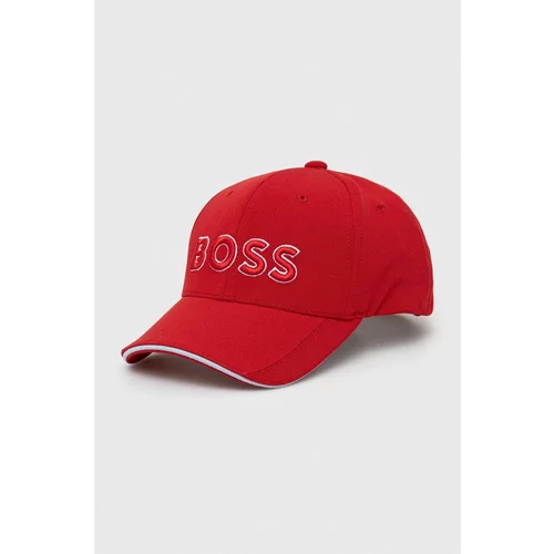 BOSS Green Kapa sa šiltom boja: crvena, s aplikacijom