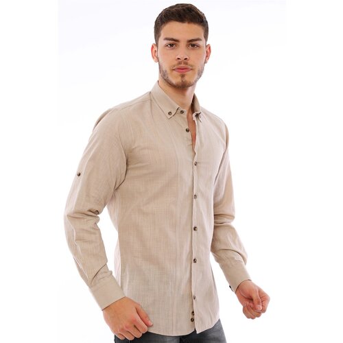 Dewberry G721 MEN'S SHIRT-BEIGE Slike