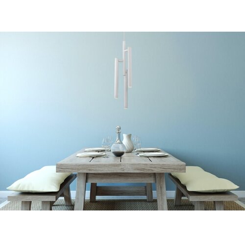  Klausen 142036 - LED luster na sajli TUBULAR 3xLED/5W/230V bela Slike