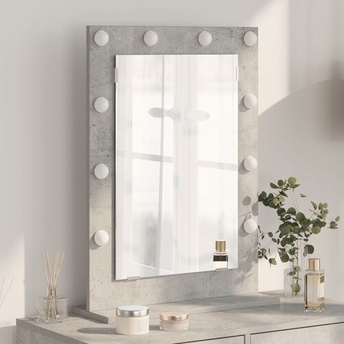vidaXL ogledalo za toalet Betonska siva Beton 70 x 50 x 18 cm Ogledalo Cijene