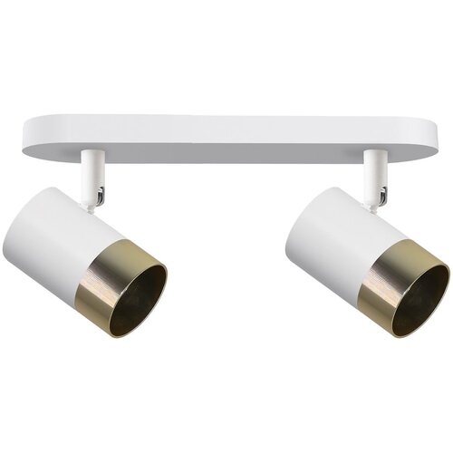 Candellux Lighting Bijela/u zlatnoj boji stropna svjetiljka s metalnim sjenilom 34x5.5 cm Tobi &amp;ndash; Slike