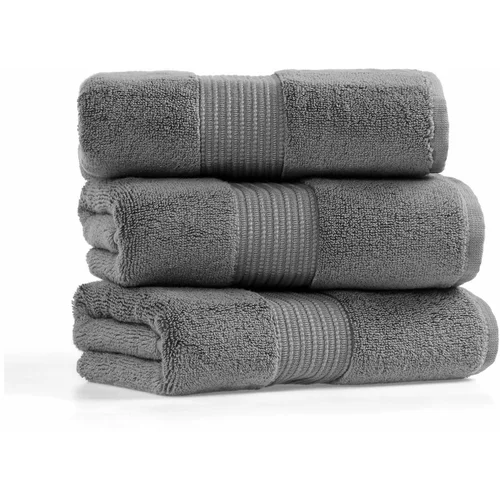 L'appartement set od 3 tamno siva pamučna ručnika Chicago, 30 x 50 cm