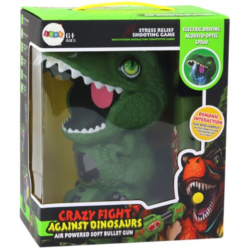Lean Toys Arkadna igra Streljanje Dinozaver Zelena žoga Pi&amp;scaron;tola Slike
