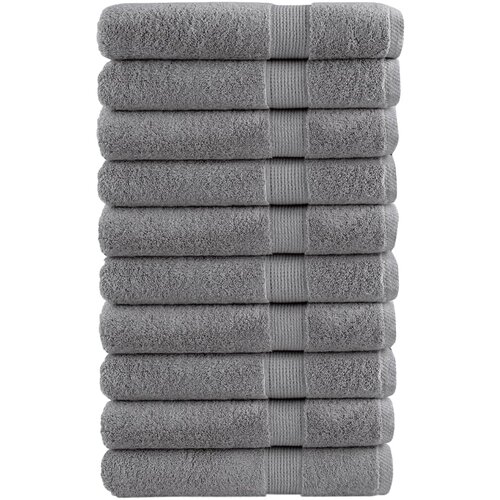 vidaXL Premium brisače SOLUND 10 kosa siva 100x200 cm 600 g/m2 Cene