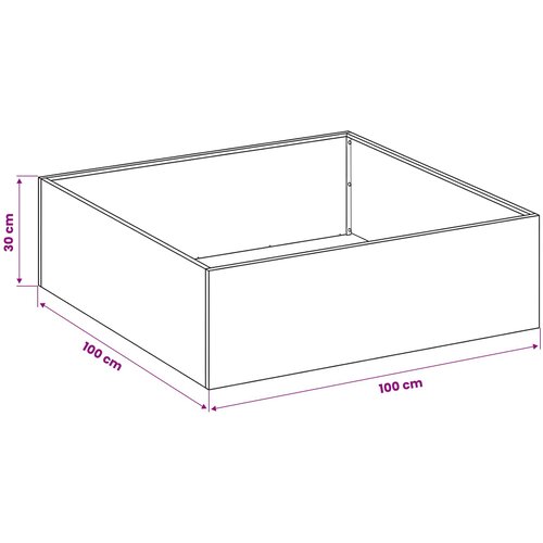  Vrtna saksija 2 kom. Antracit 100 x 100 x 30 cm Čelična vrata Slike
