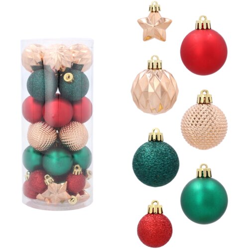 Molarem Home Set od 32 božićne kuglice u klasičnim blagdanskim bojama Cijene