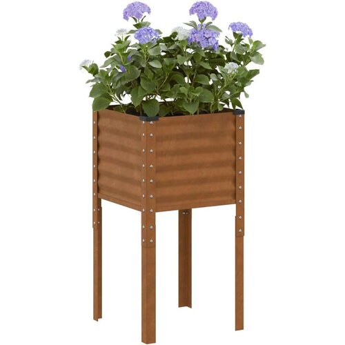 VidaXL Vrtna sadilica 45 x 45 x 88 cm od pohabanog čelika Slike