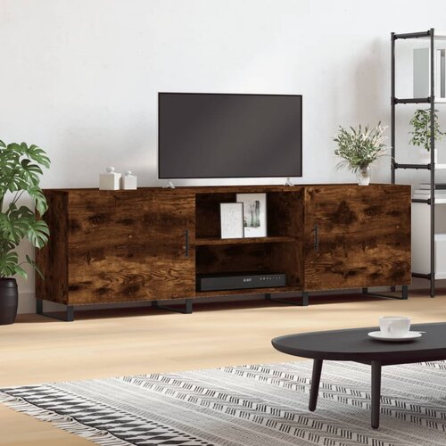 TV ormarić boja dimljenog hrasta 150x30x50 cm konstruirano drvo Cene