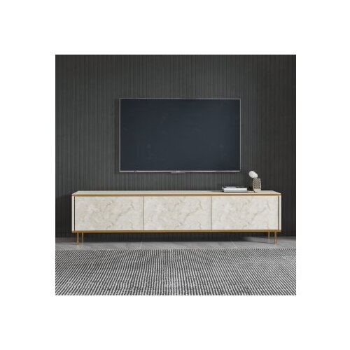 Hanah home tv polica imaj travertine gold Slike