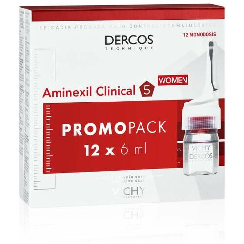 Vichy dercos aminexil ampule protiv opadanja kose za žene, 12 x 6 ml promo Cene
