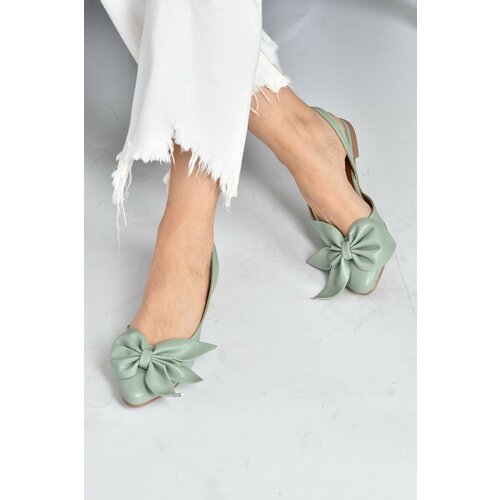 Fox Shoes Women's Green Flats with Ribbon Detail Cene