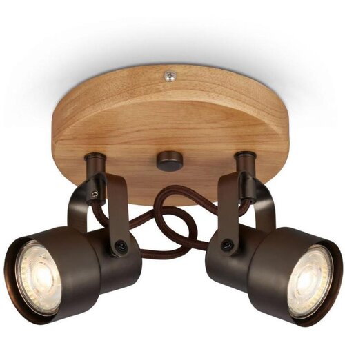 BRILONER 2872-025R - LED spot svetiljka SPOTLIGHT 2xGU10/5W/230V braon Cene