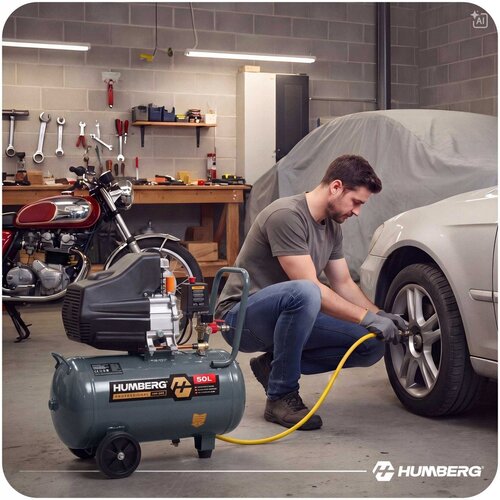 Humberg HM-265 &amp;ndash; Oljni kompresor za zrak 50 L, 1800 W, 10 barov Slike
