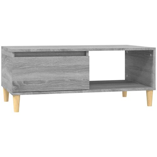 Maison Chic Klubska mizica - kavna mizica - Nizka mizica siva sonoma 90x50x36,5 cm inženirski les, (21752527) Slike