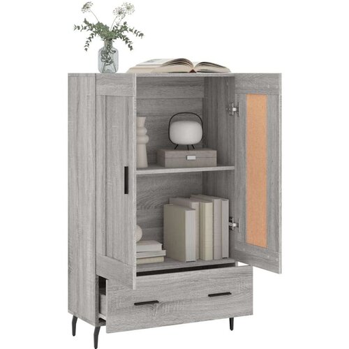 VidaXL Visoka komoda siva boja hrasta 69 5x31x115 cm konstruirano drvo Slike