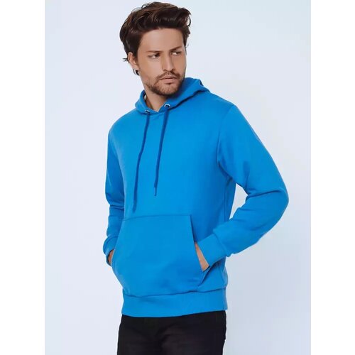 DStreet Bluza męska z kapturem niebieska Slike