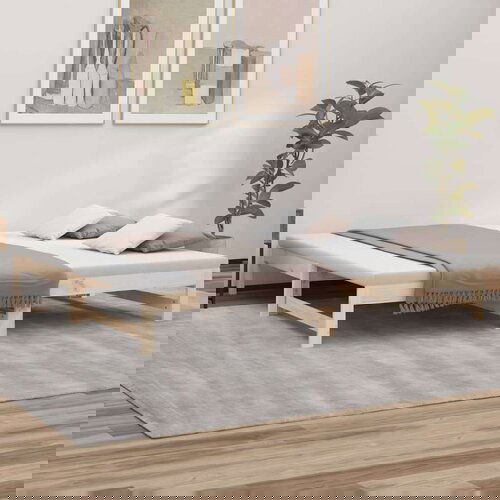  Izvlečna dnevna postelja 2x(80x200) cm trdna borovina, (20787754) Slike