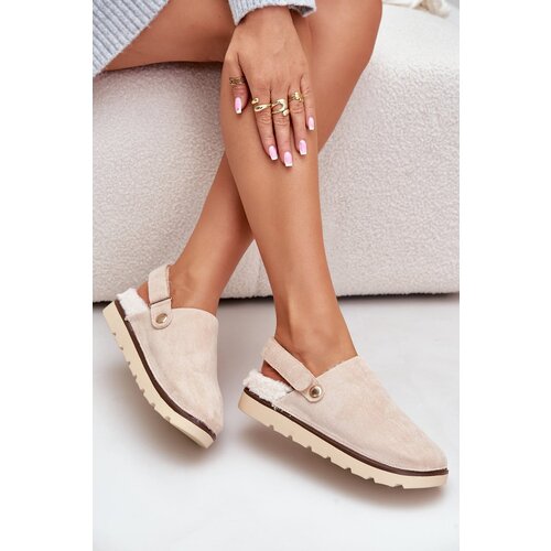 FB2 Women&amp;#039;s Slippers On Thick Sole With Fur And Buckle Black Linneola Slike