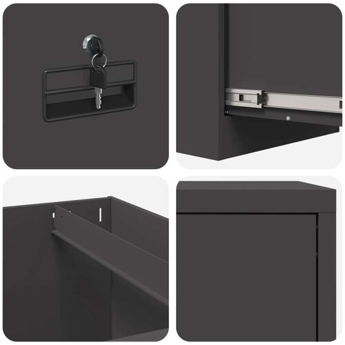 Kabinet za datoteke s ladicama 2 pcs Crna 44 x 50 x 106.5 cm Slike