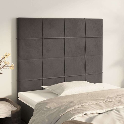  Uzglavlja 2 kom tamnosiva 80x5x78/88 cm baršunasta Cijene