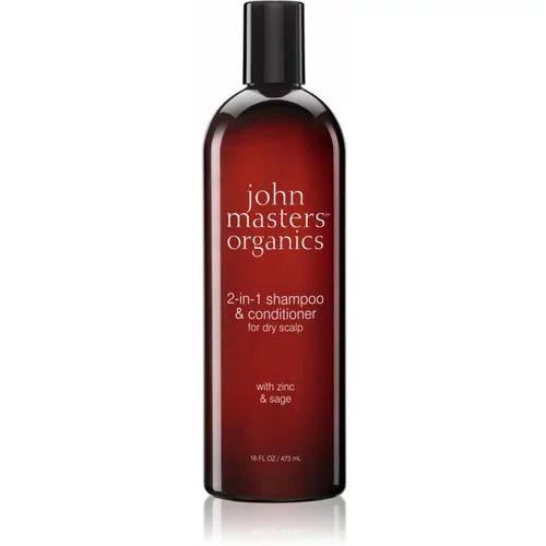 John Masters Organics Zinc & Sage 2-in-1 Shampoo & Conditioner šampon i regenerator 2 u 1 473 ml
