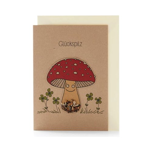 Die Stadtgärtner voščilnica s semenskim čepom "Lucky Mushroom" Cene